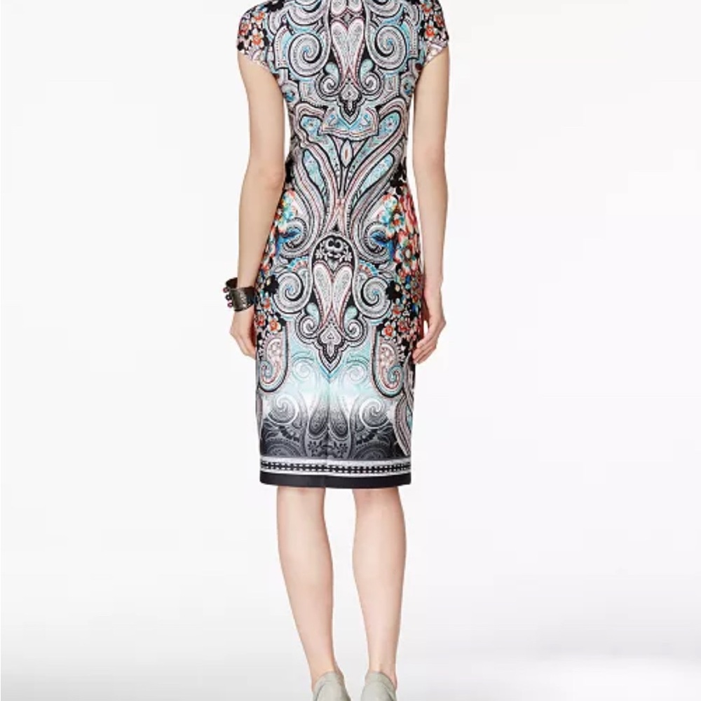 Elegant Multicolor Patterned Dress